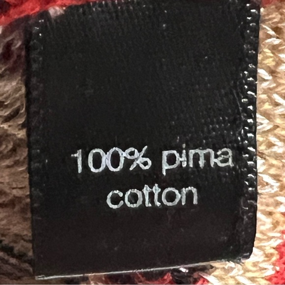 Peruvian Connection Red Pima Cotton Printed Sleeveless A Line Dress Women’s XS - Picture 11 of 12